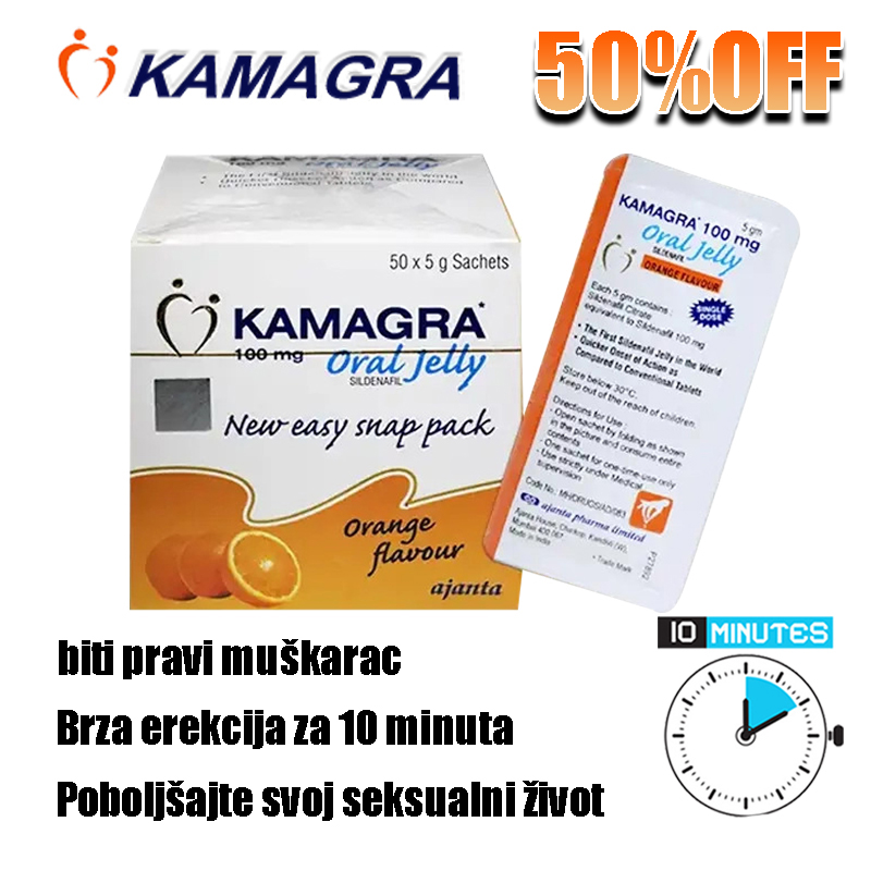 Kamagra peroralni gel, 3 pakiranja, skupaj 100 mg x 150 vrečk